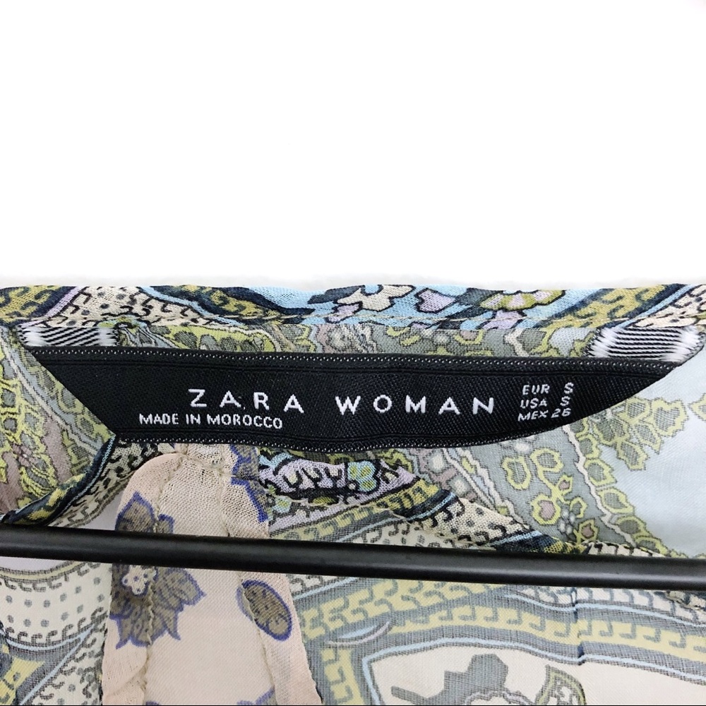SOLD NWT Zara Woman Sheer Paisley Balloon Sleeve - Picture 2 of 8